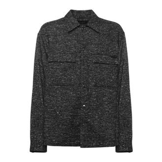 Dolce & Gabbana Casual Shirts, male, Gray, Size: 3XS Wool Blend Shirt