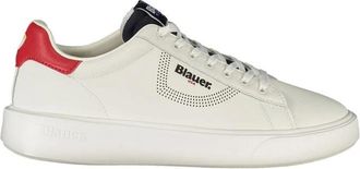 Blauer USA Sneaker - Heren - Sneakers - Wit - 44 EU - Leer - Schoenen