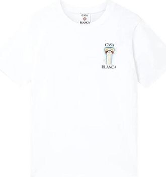 Casablanca Tee-shirt - Heren - T-shirts - Wit - M - Katoen - Tops