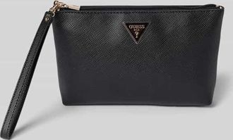 Guess Kosmetiktasche mit Trageschlaufe Modell LAUREL II in Black, Gr&ouml;&szlig;e 1