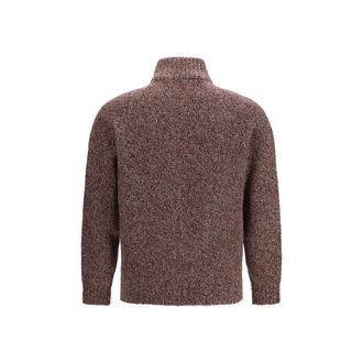 Brunello Cucinelli Virgin Wool, Silk & Cashmere Cardigan - Brown