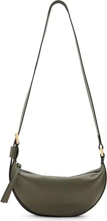 AllSaints Half Moon Xbody Cross Body Handbags Military Green, Leather