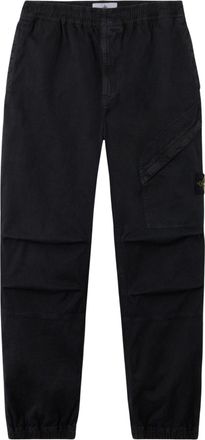 Stone Island Cotton Elastic Waistband Angled Pocket Cargo Pants