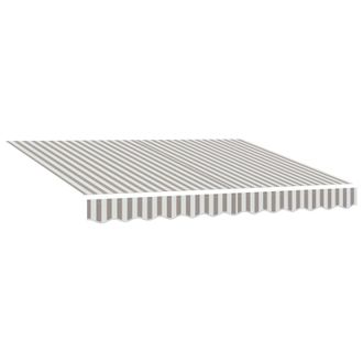 vidaXL Tela De Repuesto Para Toldos Gris Claro Y Blanco. 3,5 X 2,5 M Vidaxl