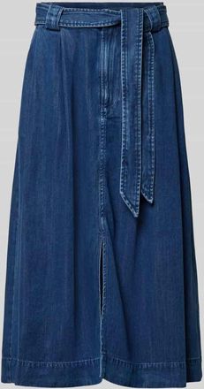 Mos Mosh Jeansrock mit Bindeg&uuml;rtel Modell Koda in Dunkelblau, Gr&ouml;&szlig;e 34