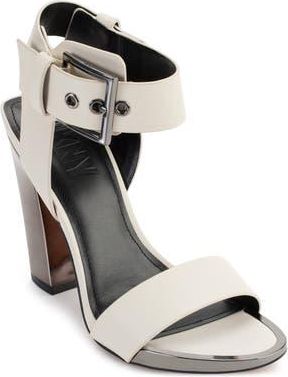 DKNY Terah Block Heel Ankle Strap Sandal in Egg Nog at Nordstrom Rack, Size 8.5