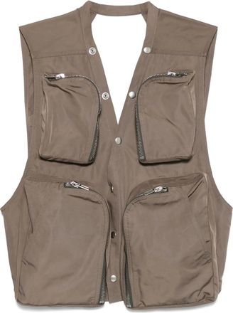 Rick Owens Gilet cargo con scollatura posteriore - Marrone