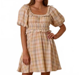 Rylee + Cru Shayla Dress In Pastel Plaid