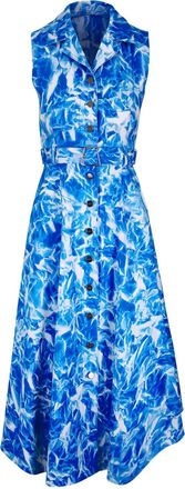 Akris Abito midi con cintura - Blu