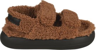 Moon Boot Shearling Sandalen - Dames - Sandalen - Bruin - 40 EU - Katoen - Schoenen