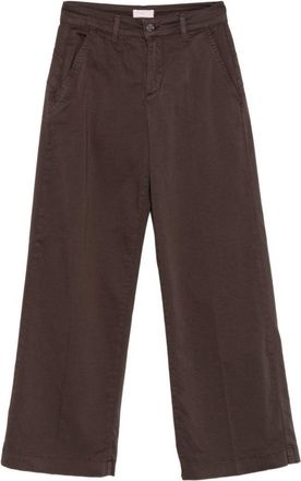 Liu Jo Wide-Leg Brown Pants With Flattering Fit