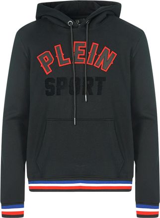 Plein Sport Mens Black 3D Logo Hoodie Cotton - Size Large