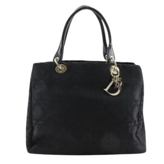 Dior Pre-owned Lady cannage Matelass&eacute; Handtas - Dames - Vintage Handtas - Zwart - ONE Size - Tweed - Vintage