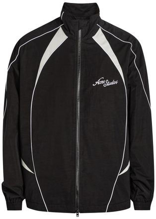 Acne Studios Tech Logo-embroidery Poplin Jacket - Black - 52 (IT52 / XL)