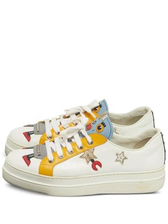 Prada robot leather low-top - White