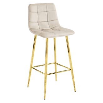 OEM Taburete Arceto - Terciopelo Beige / Patas Oro X 1