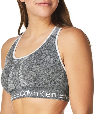 Calvin Klein Calvin Klein womensMedium Impact Reversible Sports Bra Sports Bra - Gray - XS