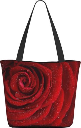 AOOEDM Red Color Rose Ladies Shopping Bag 13x11x7in.The Perfect ValentineS Day Gift.It Is The Best ValentineS Day Gift For Mom, Daughter, Wife,Etc