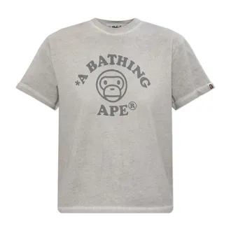 A Bathing Ape T-Shirts, female, Gray, Size: XS Logo T-Shirt