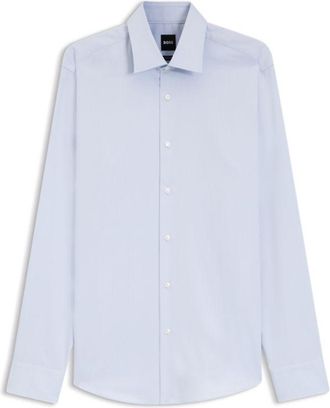 BOSS Easy-iron regular-fit shirt in stretch-cotton dobby