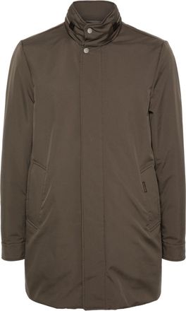 Moorer VITTOR-AC high-neck concealed-fastening jacket - men - Polyester/Viscose/Polyamide/Polyamide/Down - 56 - Green