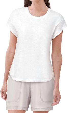 Surfside Supply Maria Cap Sleeve Slub Tee In White