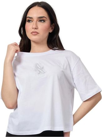 A|X Armani Exchange Mujer, Camisetas, Blanco, Talla: L