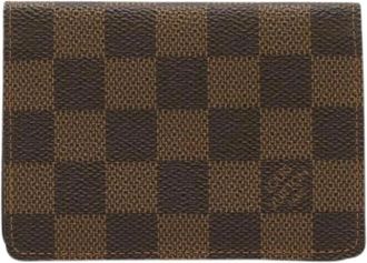 Louis Vuitton Pre-owned Wallets, female, Brown, Size: ONE SIZE Pre-owned Damier Business card case