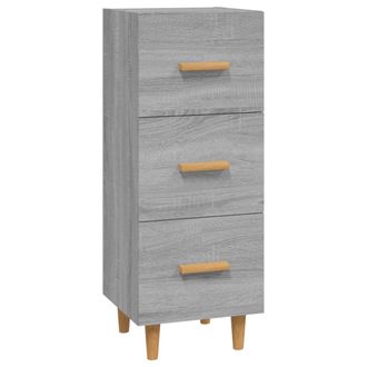 vidaXL Vidaxl - Aparador Madera De Ingenier&iacute;a Gris Sonoma 34,5x34x90 Cm
