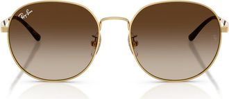 Ray-Ban 57mm Phantos Round Sunglasses in Arista /Brown Gradient at Nordstrom