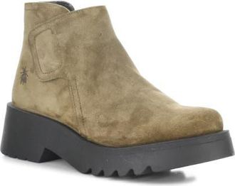 FLY London Mufe Platform Wedge Bootie in Elephant at Nordstrom, Size 10-10.5Us
