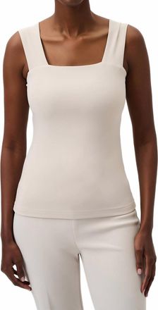 Joseph Ribkoff Classic Square Neck Tank In Beige