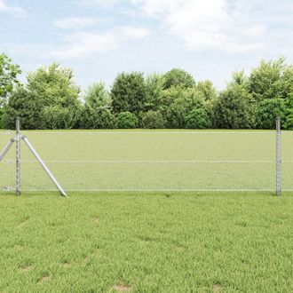 Berkfield Home Hexagon Fence 0.8x10 m Galvanised Steel in Silver