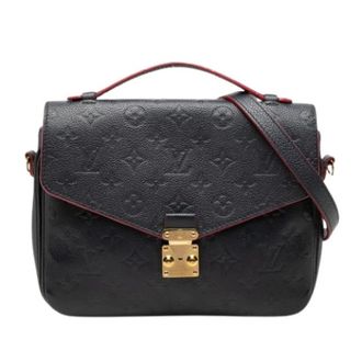 Louis Vuitton Pre-owned Pochette Metis - Dames - Pre-owned - Blauw - Maat: ONE Size Leer