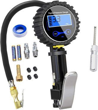OEM Manometro Digitale Per Pneumatici 250 Psi, Manometro Digitale Ad Alta Precisione Per Pneumatici Con Pistola Di Gonfiaggio Per Auto, Moto, Bicicletta, 