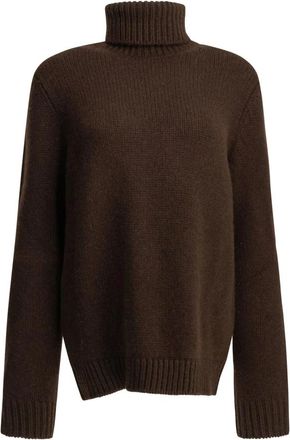 Semper Roll-Cash Turtleneck Trui - Dames - Cashmere truien - Bruin - M - Kasjmier - Truien & Vesten
