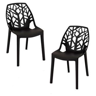 Regalos Miguel Packs Sillas - Pack 2 Sillas Hissar Polipropileno - Negro