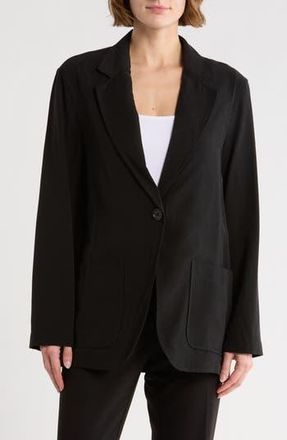 Max Studio Single Button Blazer in Black at Nordstrom Rack, Size X-Small