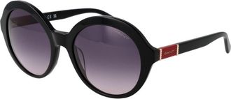 GANT Womens Round Sunglasses Gradient Lenses - Black - One Size