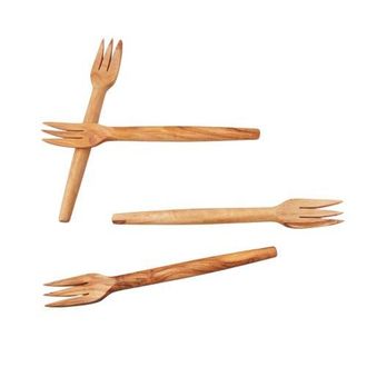 Be Home Olive Wood Cocktail Forks - Set of 4 at Nordstrom