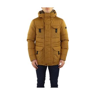 Peuterey Winter Jackets, male, Brown, 2XL, FUR Parka Brown Stylish Jacket