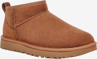 UGG Shearling-gefütterte Wildlederstiefeletten W Classic Ultra Mini