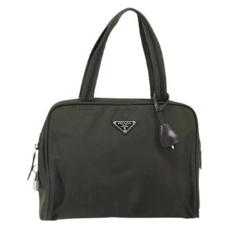 Prada Pre-owned Nylon Tas - Dames - Vintage Handtas - Groen - ONE Size - Nylon - Vintage