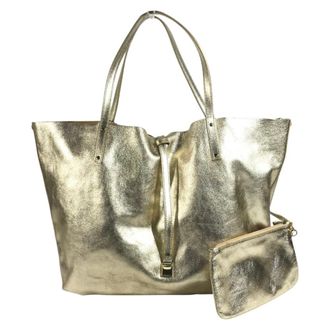 Tiffany & Co. Gold Leather Handbag Pouch Shoulder Bag Tote Bag (Pre-Owned)