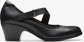 Clarks Emily2 Mabel Zwarte Leren Schoenen