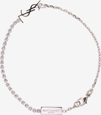 Saint Laurent Goldenes Armband mit Strass Cassandre