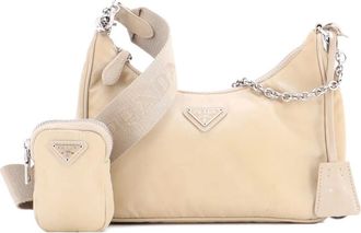 Prada Re-Edition 2005 Shoulder Bag Tessuto Small crossbody bag - Beige