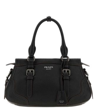 Prada Black Logo Large Tote