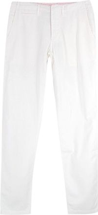 Pink House Mustique White Linen-blend Trousers Size 30