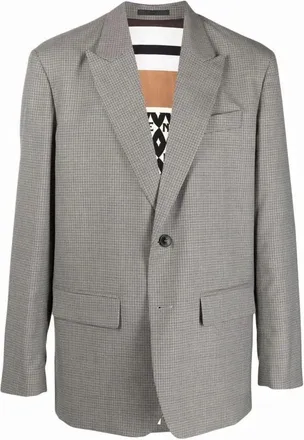 Valentino Jassen, Heren, Grijs, M, Houndstooth Blazer